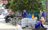 Hà Nội lát vỉa hè bằng đá tự nhiên